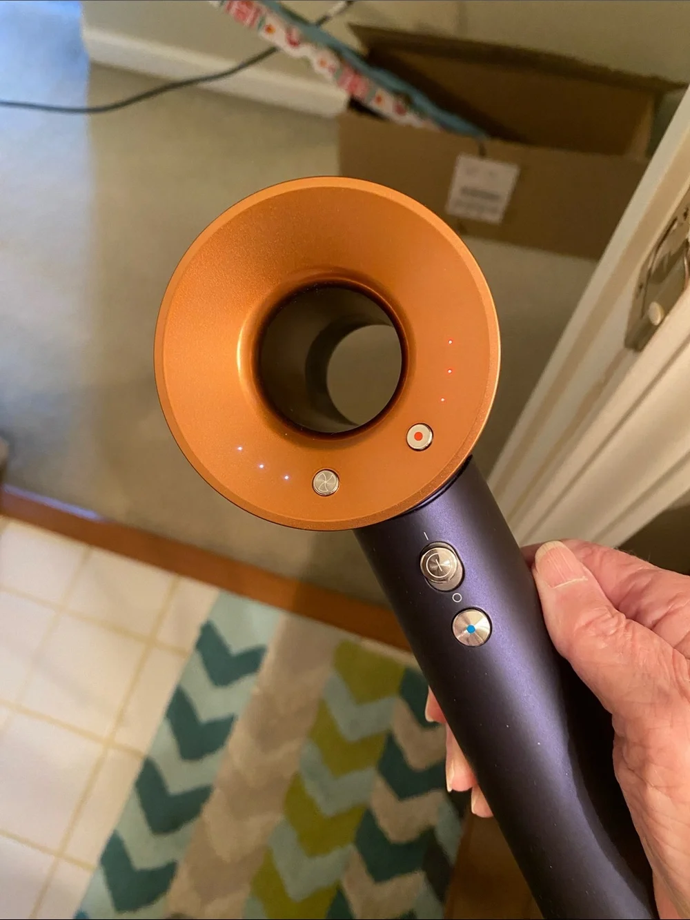 Dyson Supersonic Hairdryer HD07 Prussian Blue / Rich Copper 4 Attachments New
